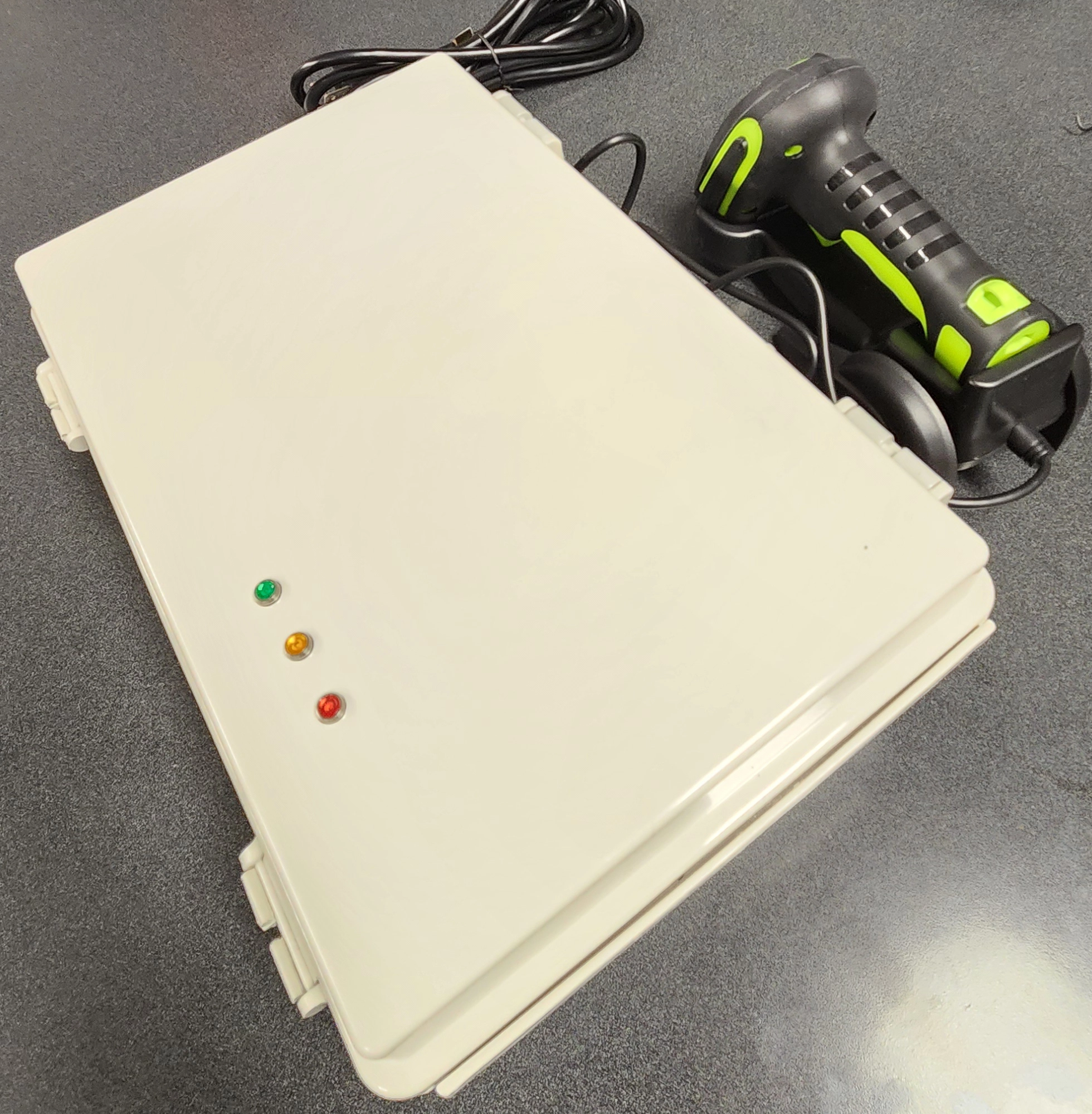 Outside view of Scanner Box before stack light installation.